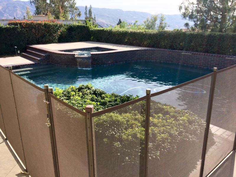 Fence Secured Around Pool